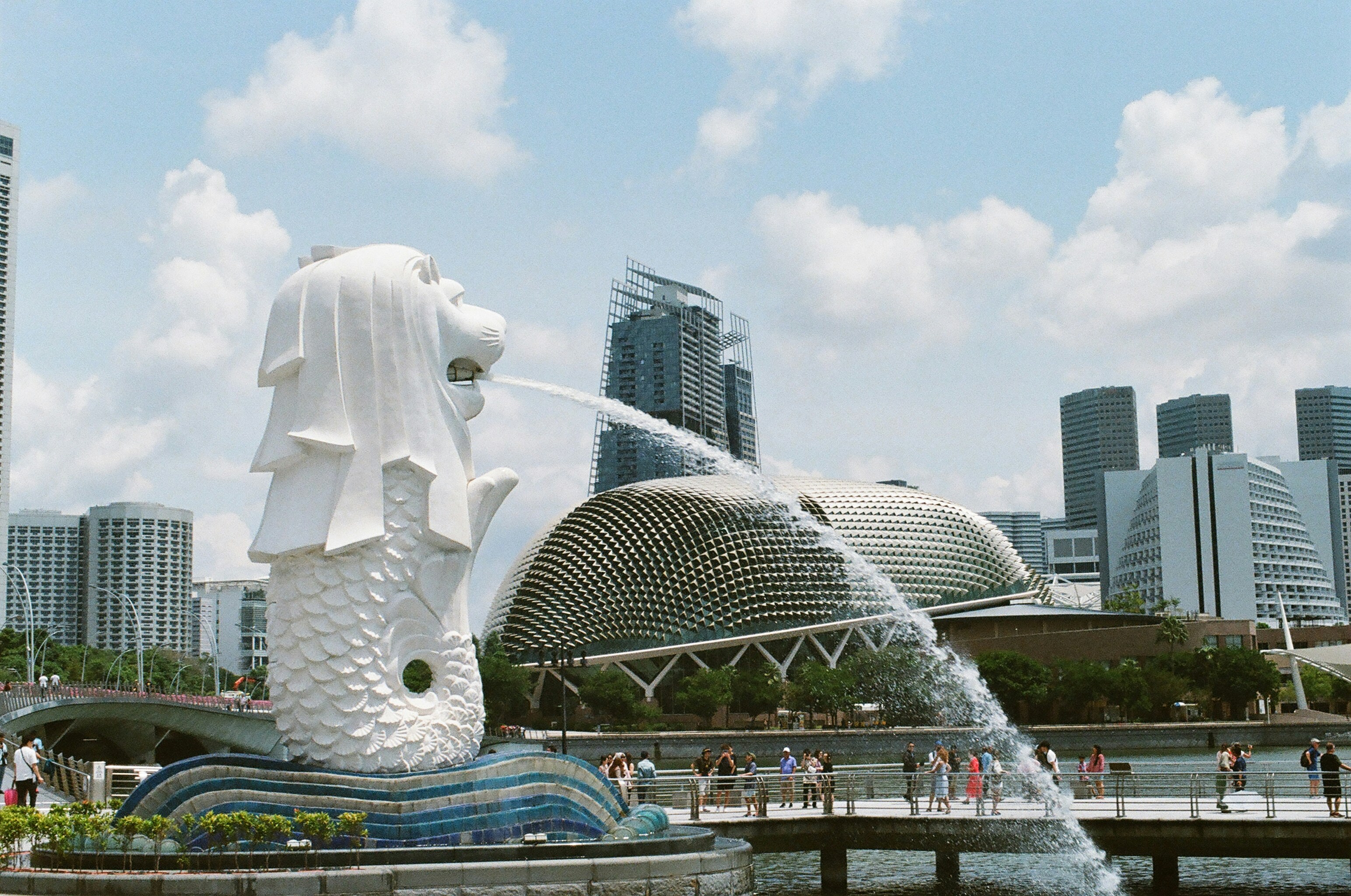 The Merlion and Esplanade theatres in Singapore