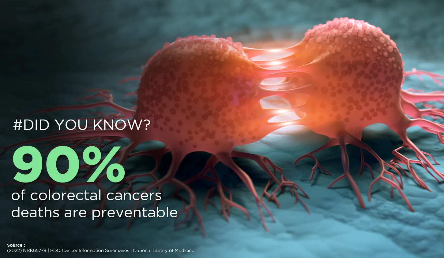 A slide stating that the world's number one disease killer is 90 per cent preventable