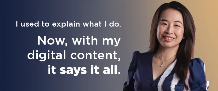 Charlene: I used to explain what I do, now my digital content says it all