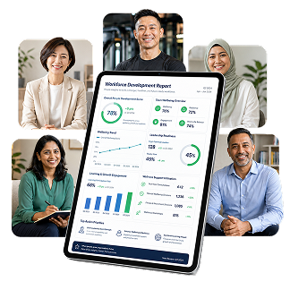 Employer workforce insights dashboard built from privacy-safe team data.